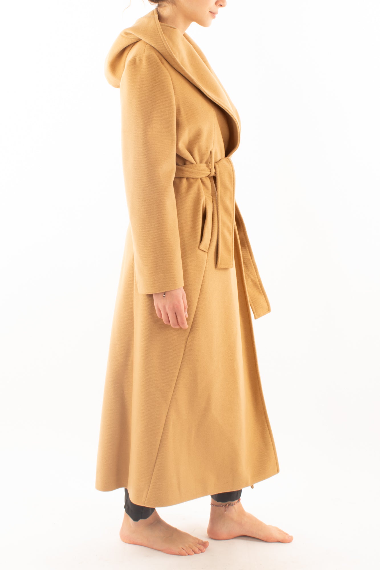 Cappotto a vestaglia con cappuccio Dixie - Camel