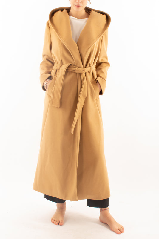 Cappotto a vestaglia con cappuccio Dixie - Camel