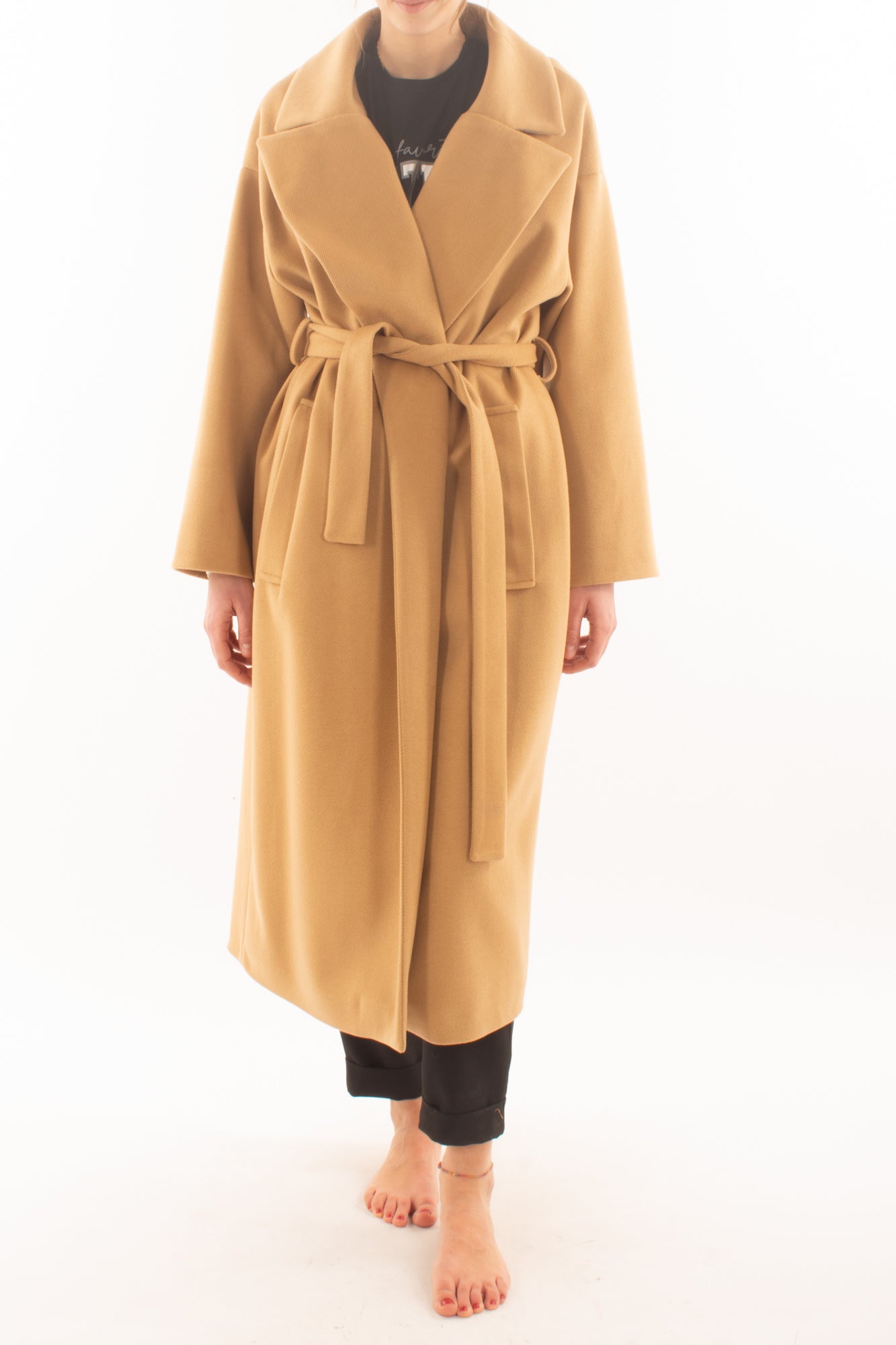 Cappotto da donna a vestaglia Dixie - Camel