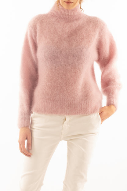 Maglione in kid mohair Dixie - Cipria