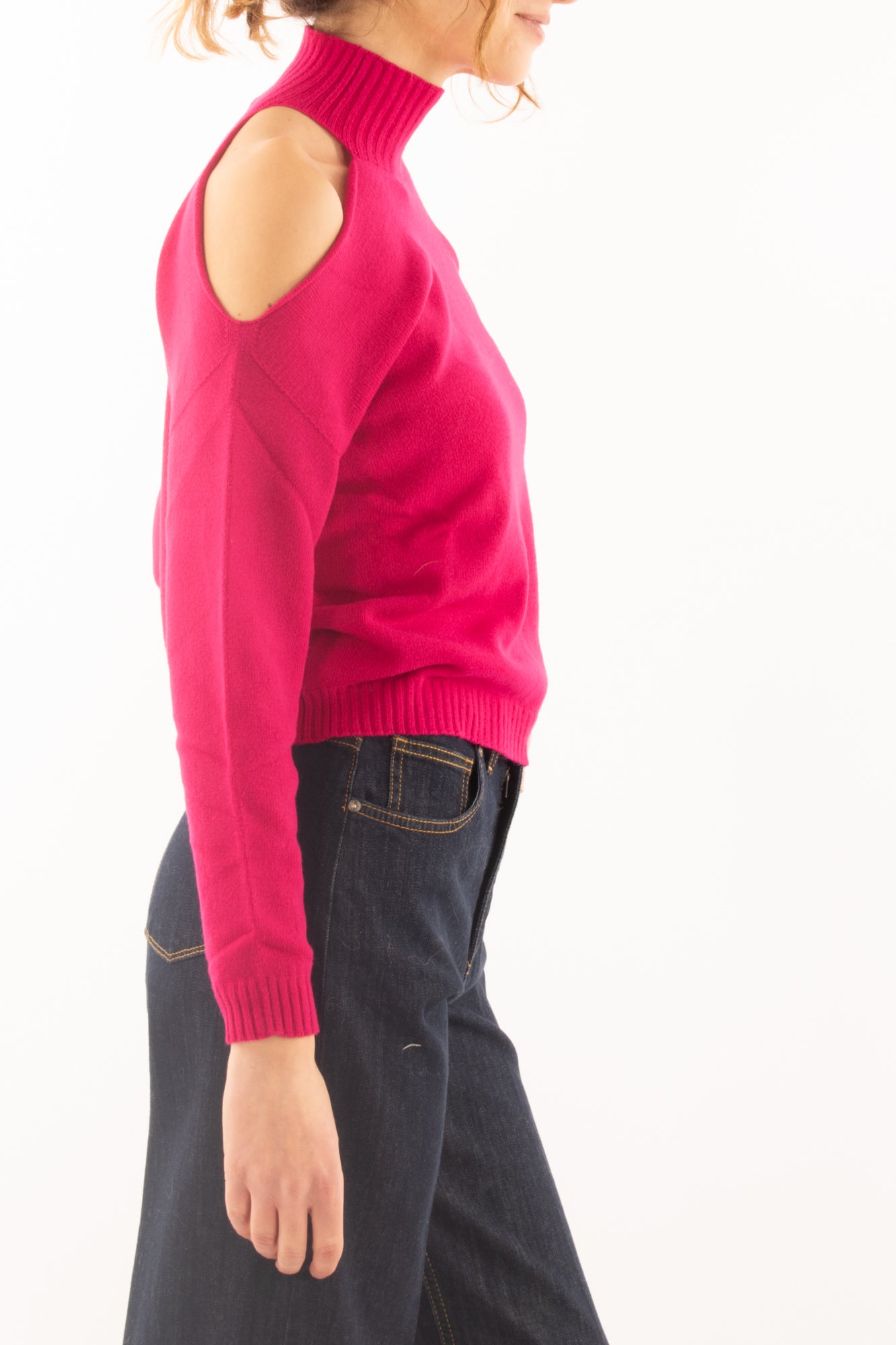 Maglione con buchi Dixie - Magenta