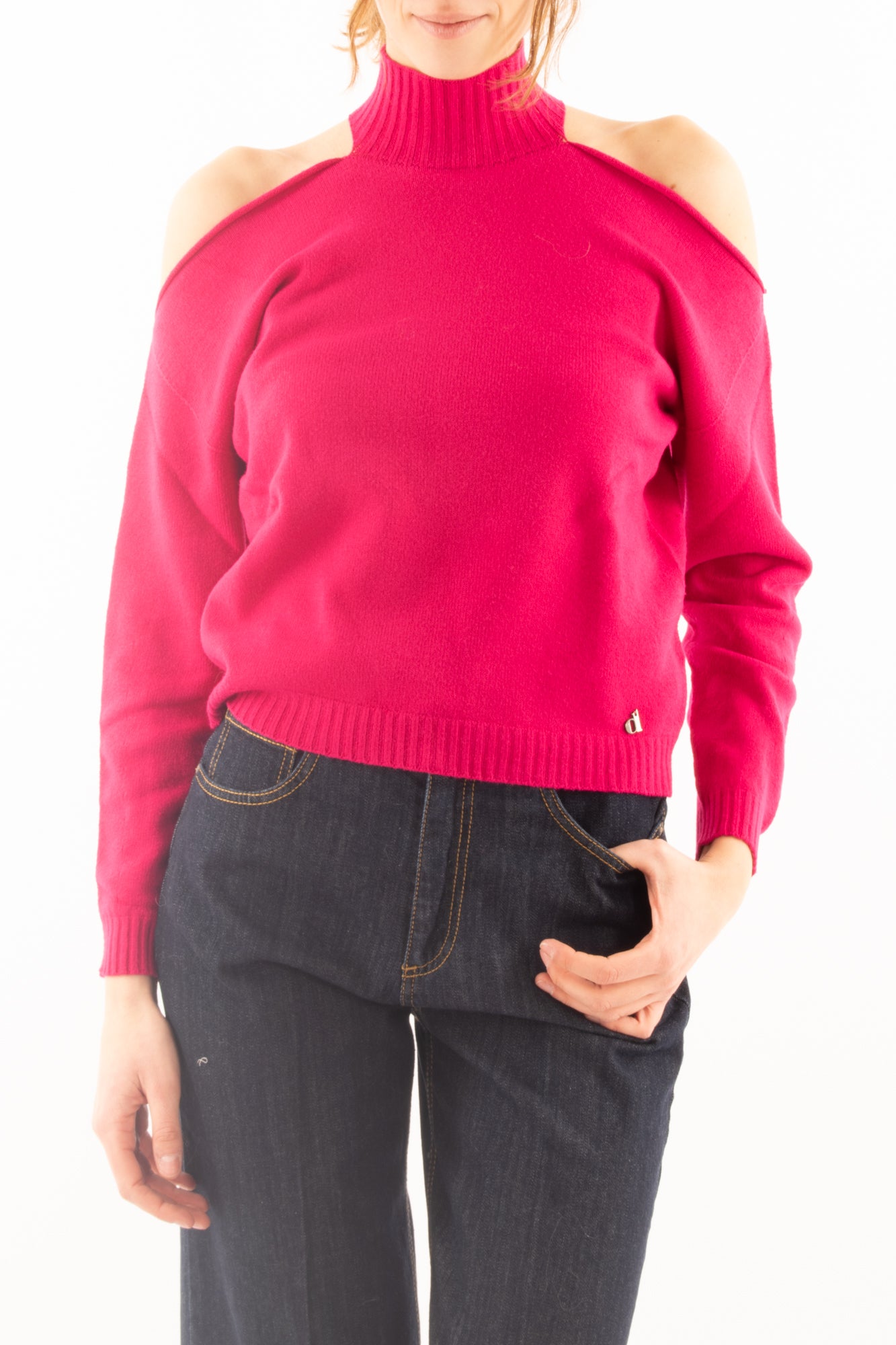 Maglione con buchi Dixie - Magenta