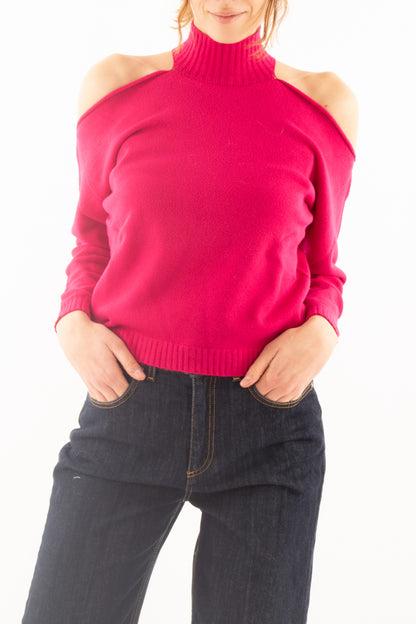 Maglione con buchi Dixie - Magenta