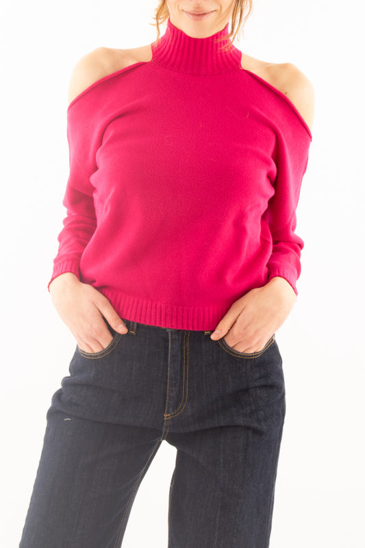 Maglione con buchi Dixie - Magenta