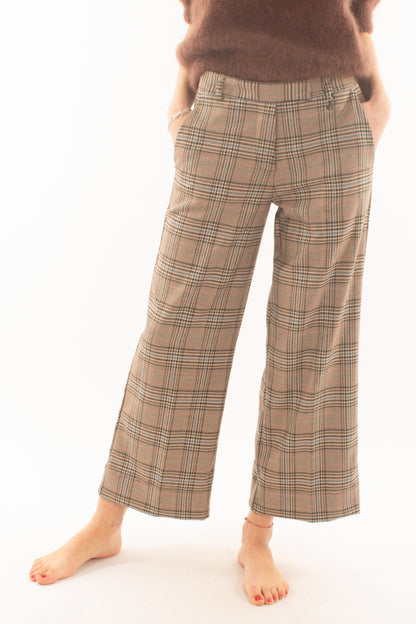 Pantalone da donna a palazzo scozzese Dixie - Moro