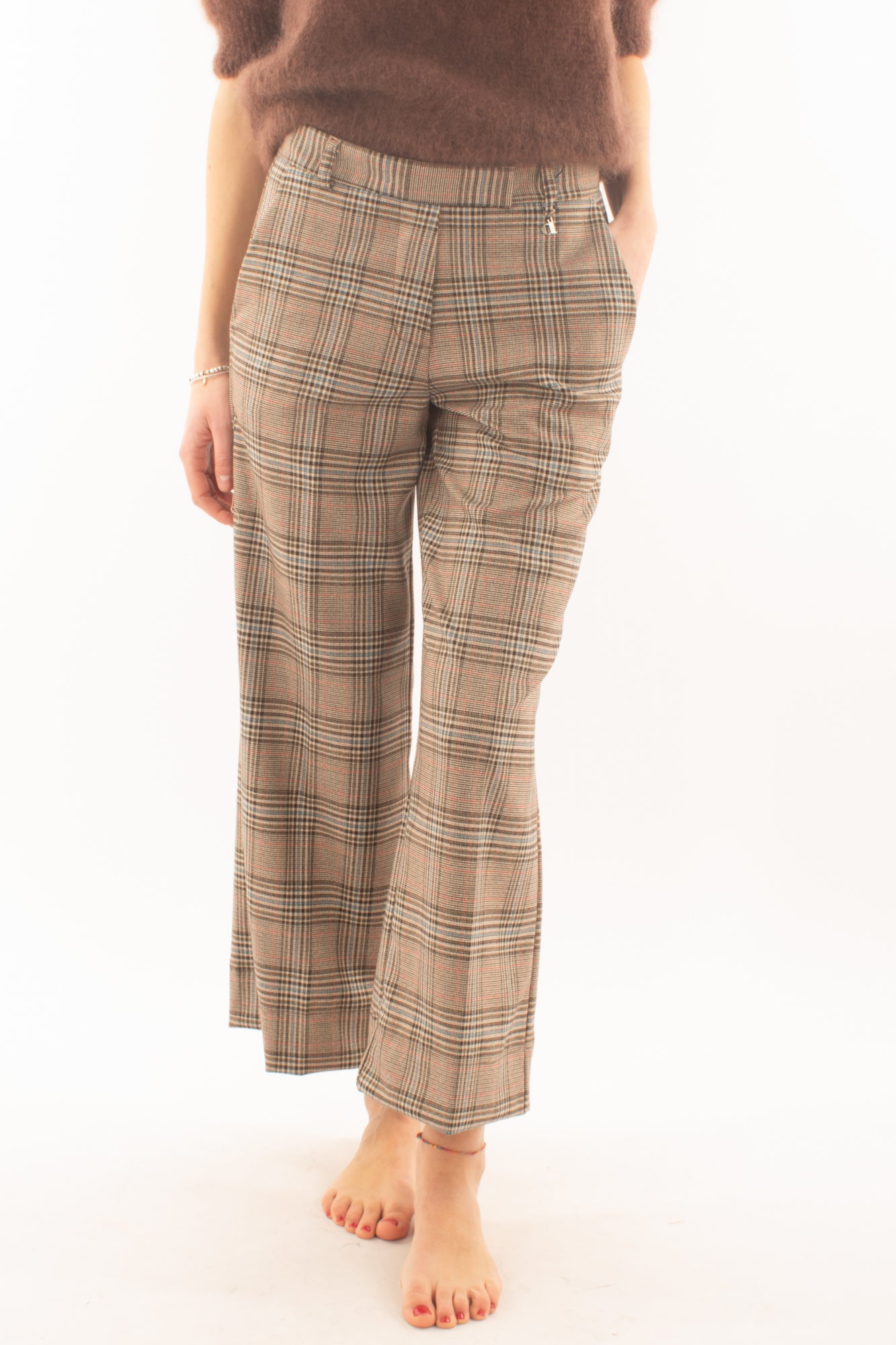 Pantalone da donna a palazzo scozzese Dixie - Moro