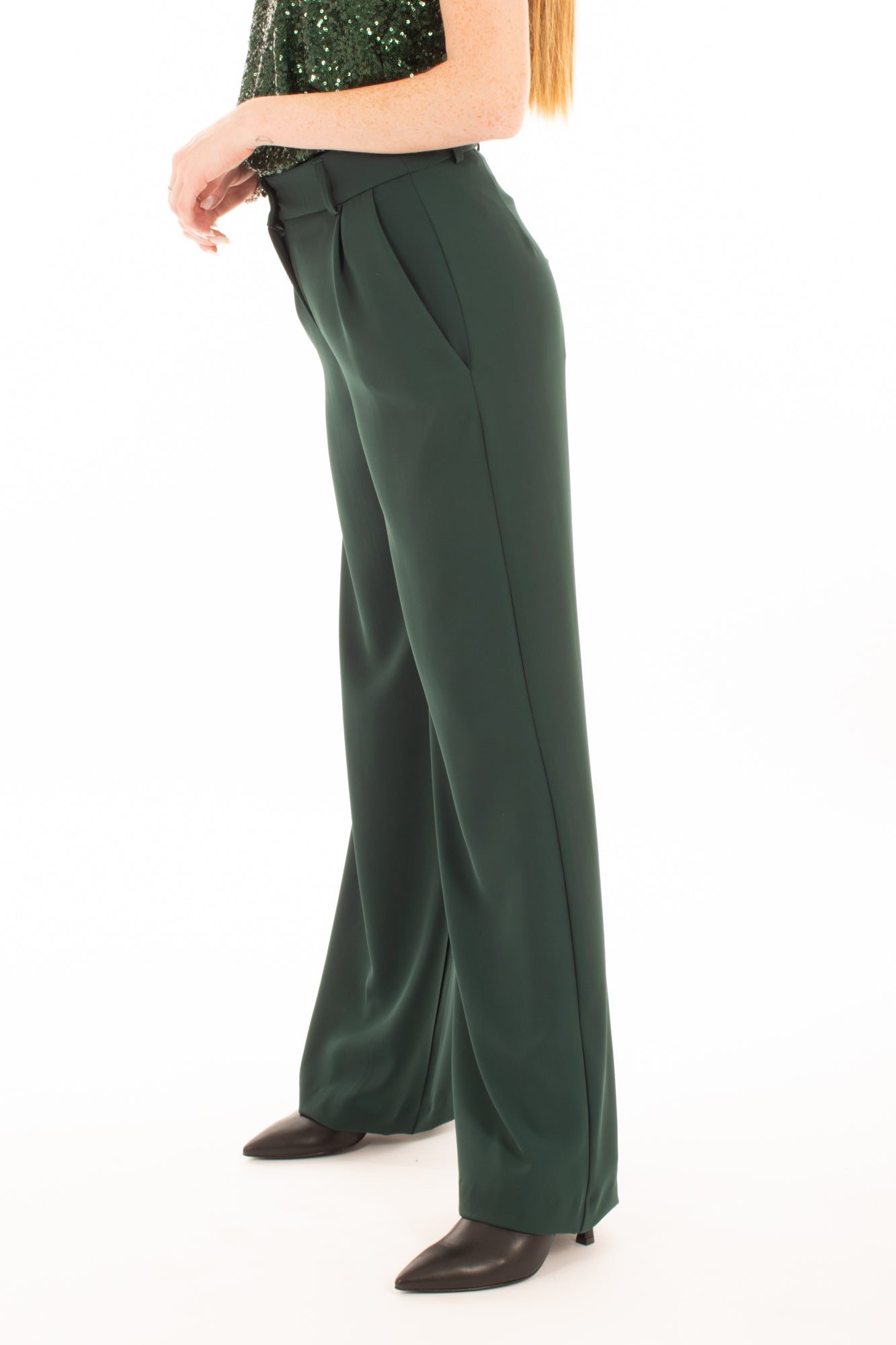 IMPERIAL Imperial Pantalone a palazzo Articolo p1aegav Forest green