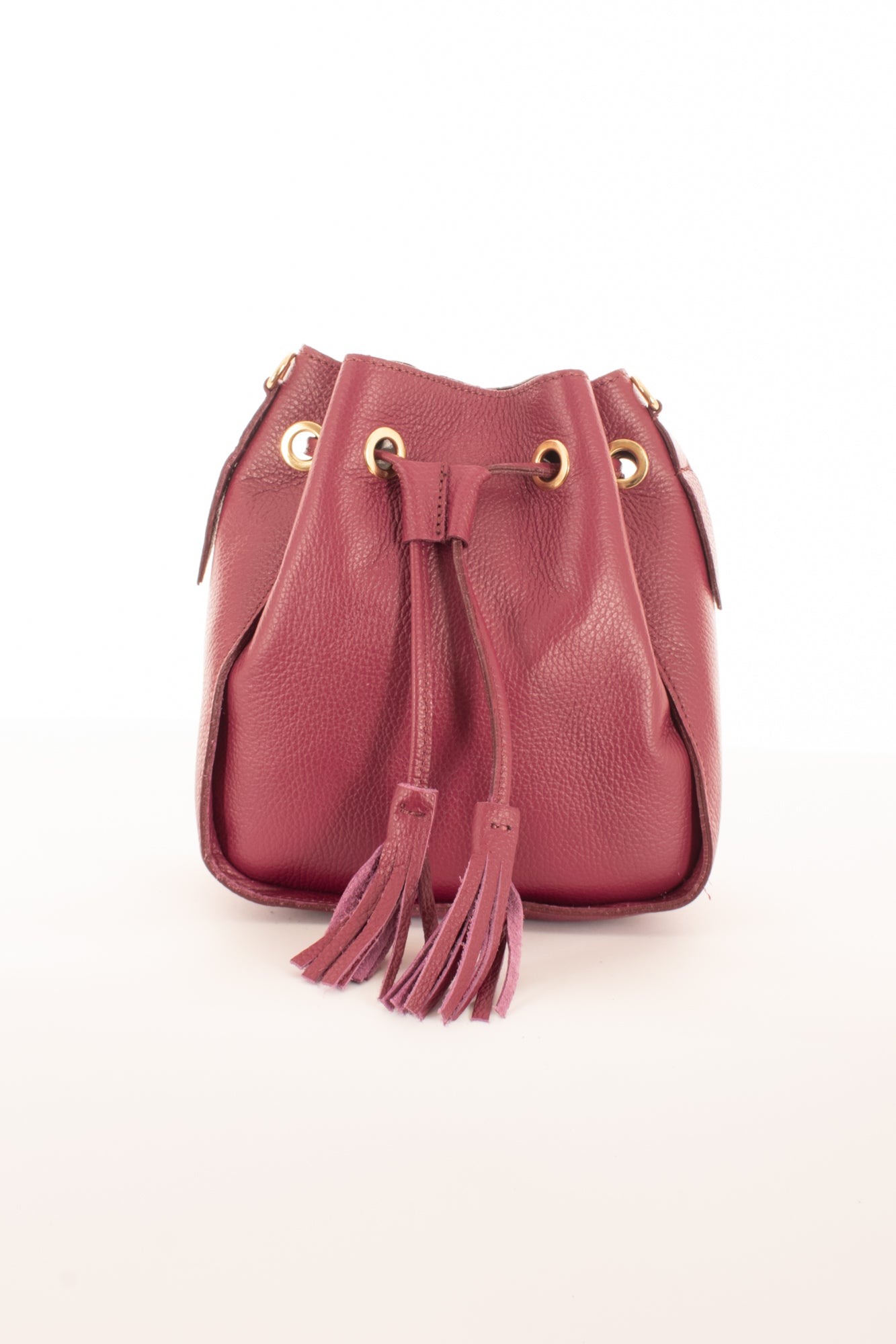 Borsa secchiello in pelle Metoo - Magenta