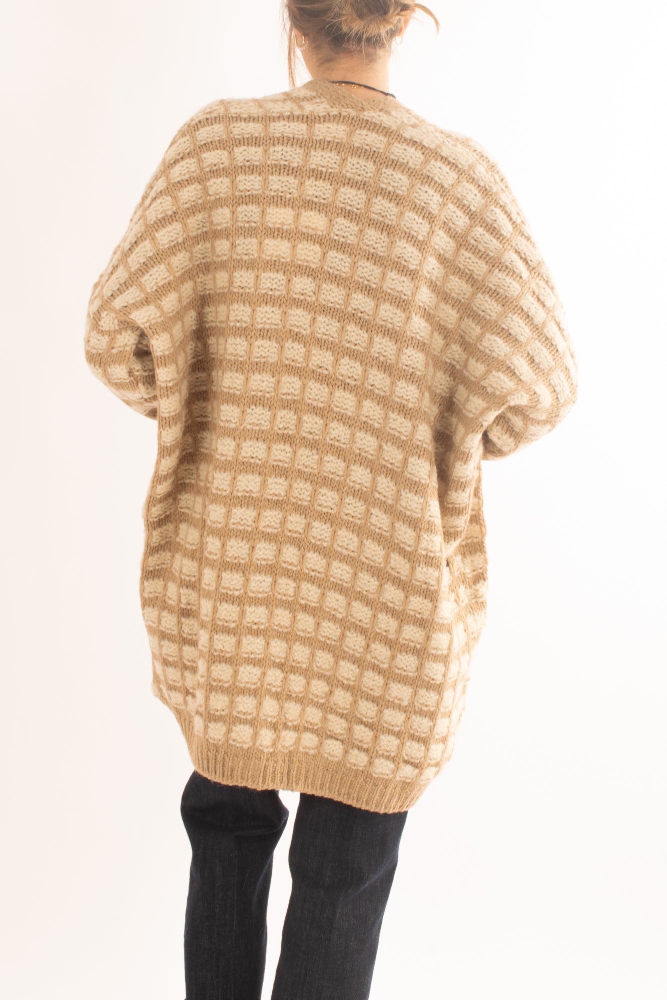 Cardigan a quadri Miamata - Beige