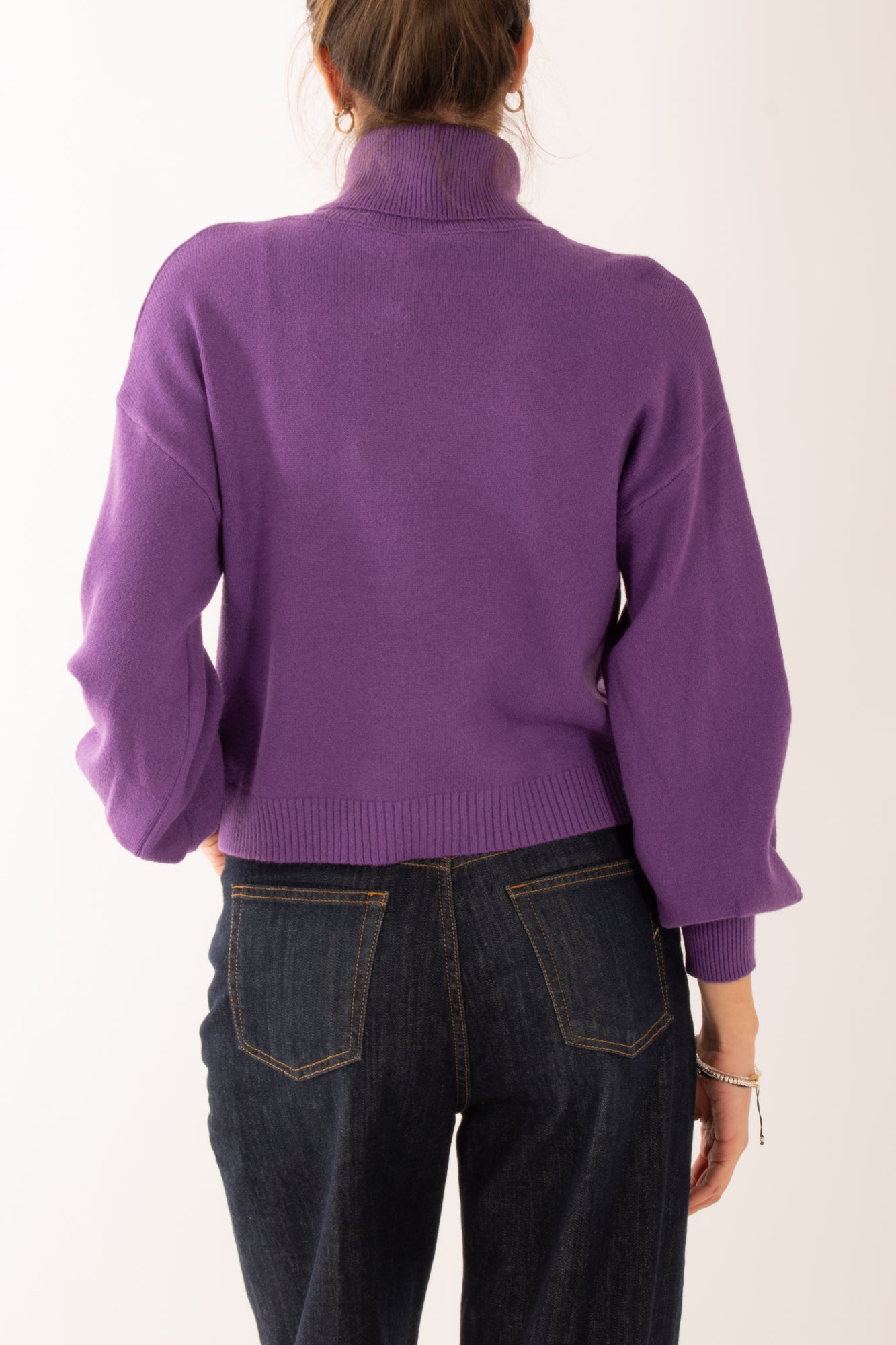 Maglione con manica a palloncino Miamata - Viola