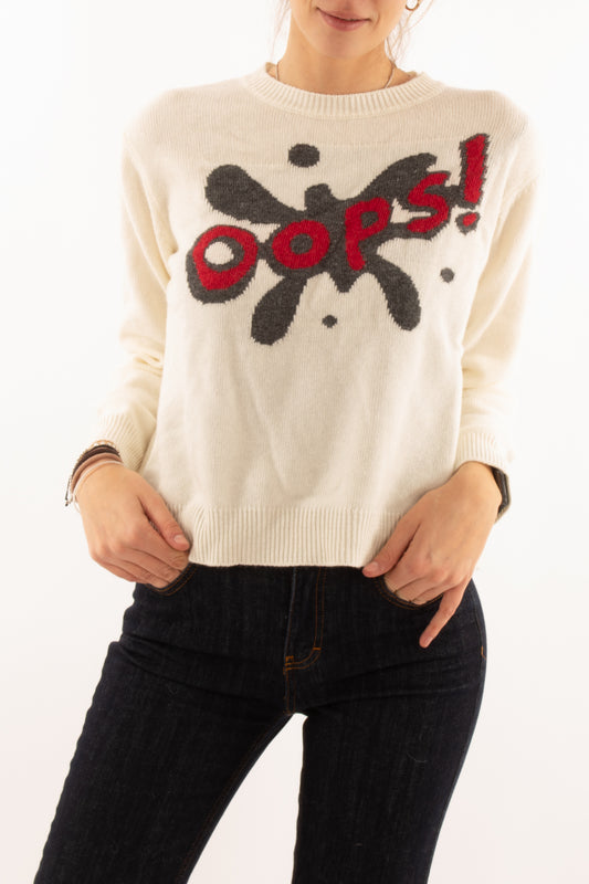 Maglione oops misto lana e cashmere Motel - Panna