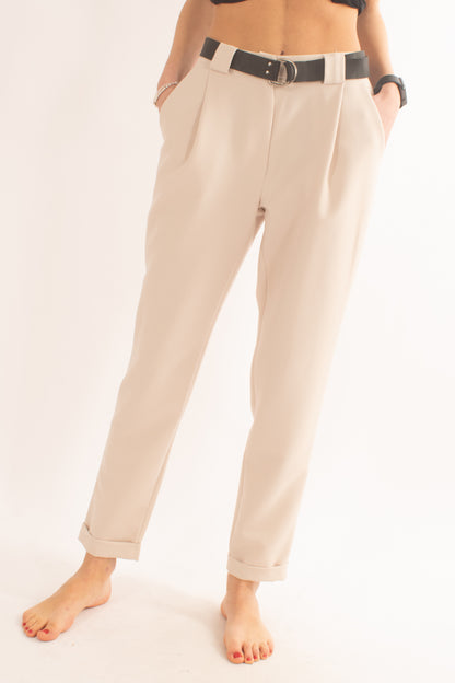 Pantalone da donna morbido Motel - Panna