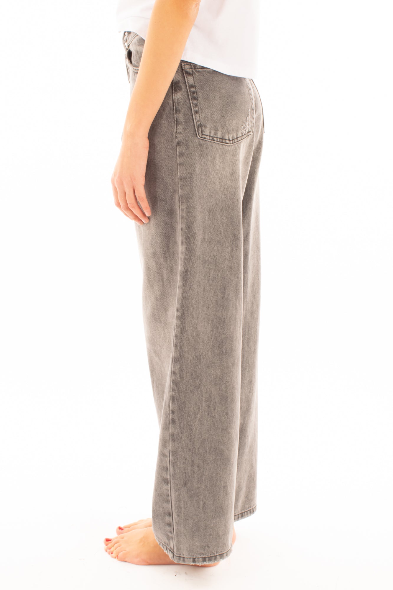 Jeans a palazzo Motel - Grigio