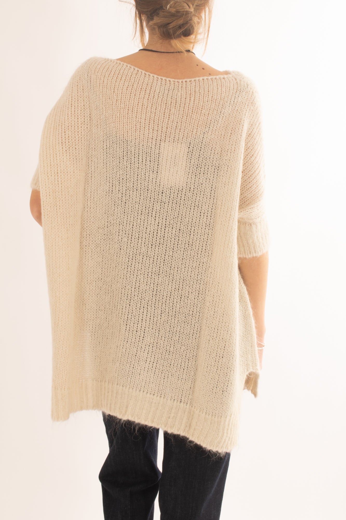 Maglione misto mohair da Donna lungo Motel - Crema