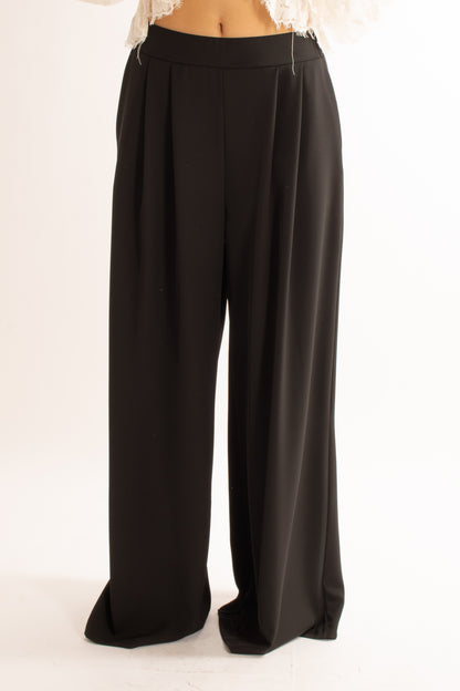 Pantalone a palazzo Motel - Nero