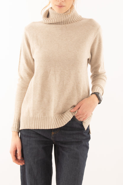 Maglione con collone da donna Susy mix - Beige