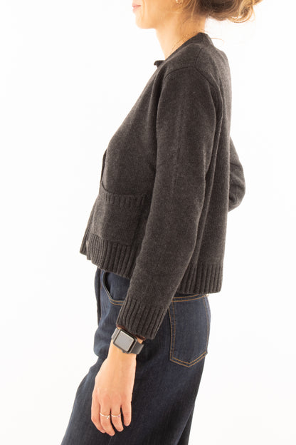 Cardigan con tasche Susy mix - Grigio antracite