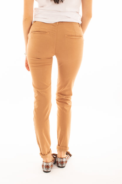 Pantalone chino Susy mix elite - Cammello