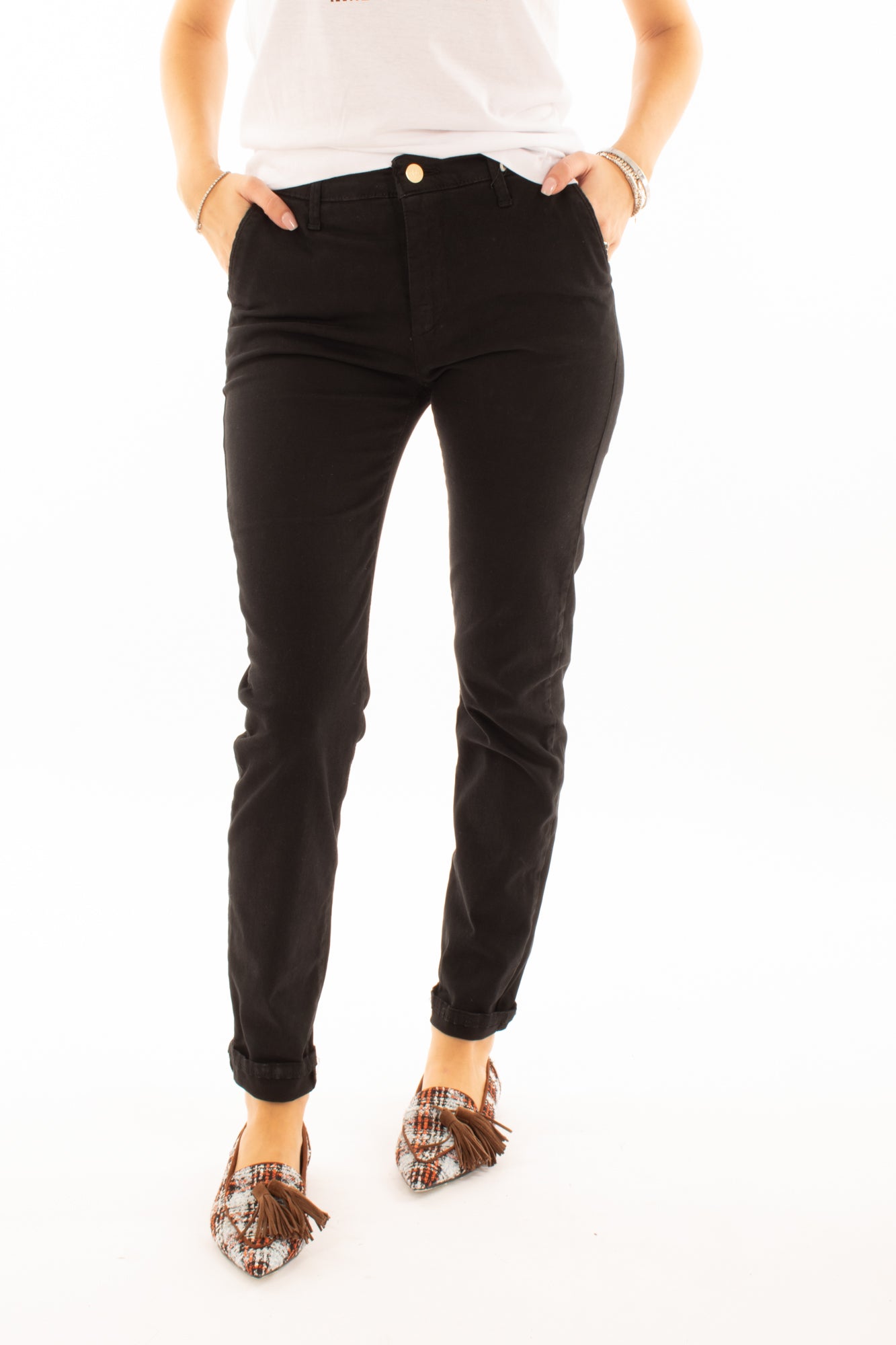 Pantalone chino Susy mix elite - Nero