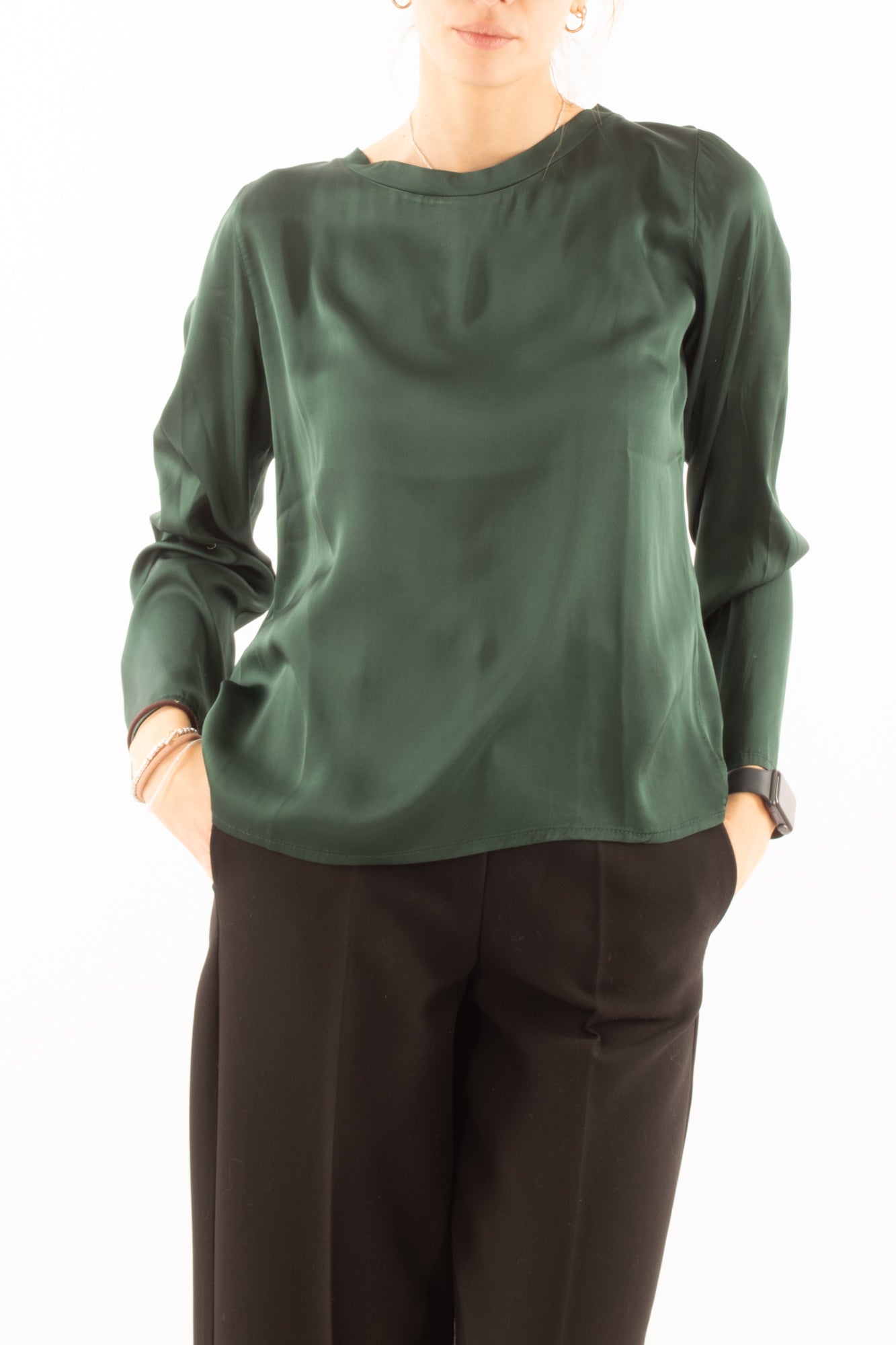 Blusa manica lunga Susy mix - Verde