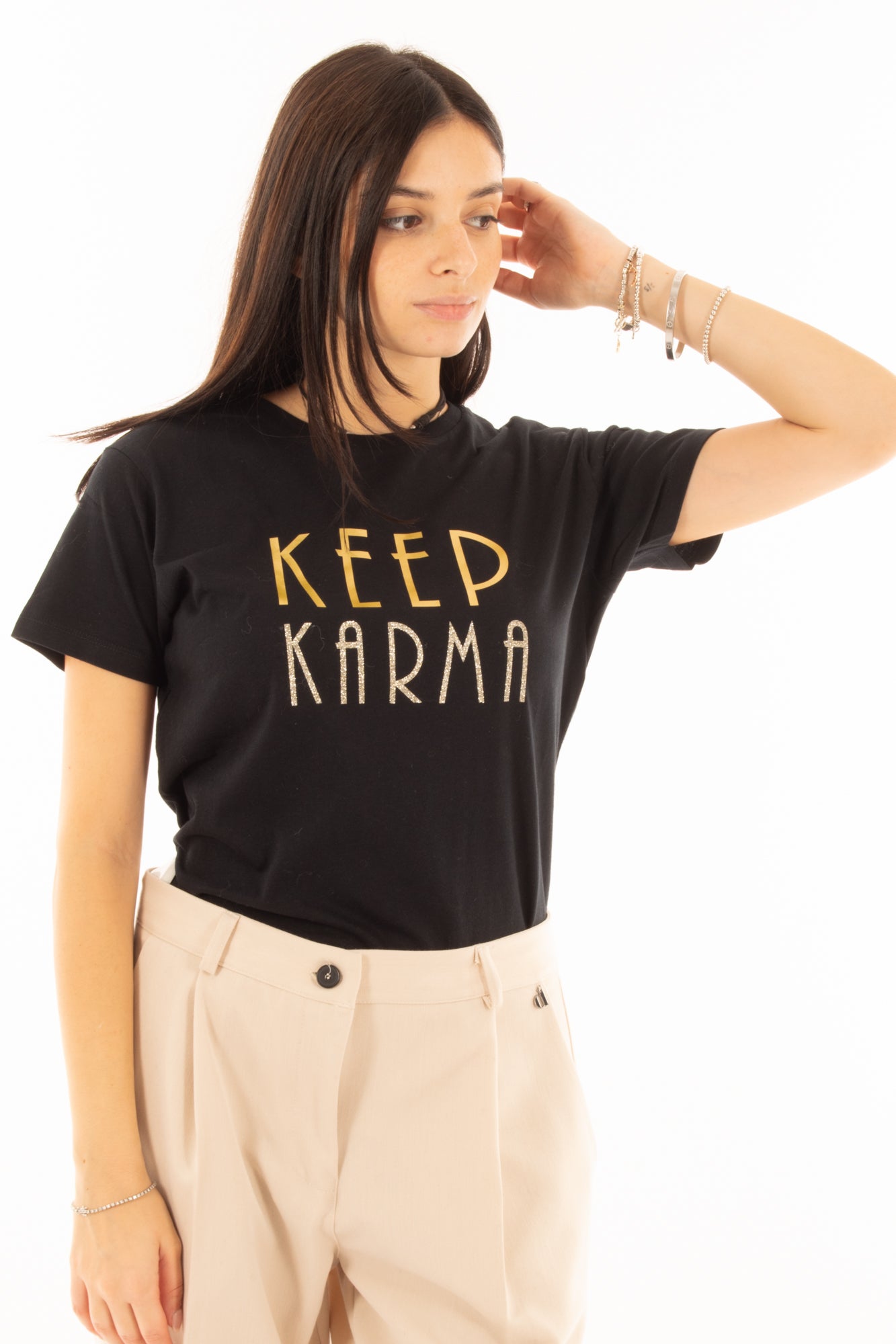 T-shirt keep Susy mix - Nero