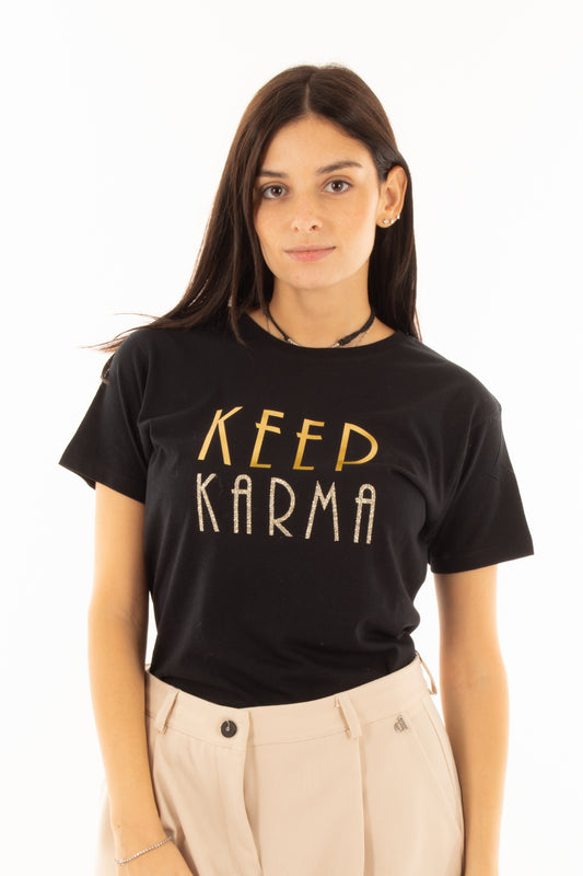 T-shirt keep Susy mix - Nero