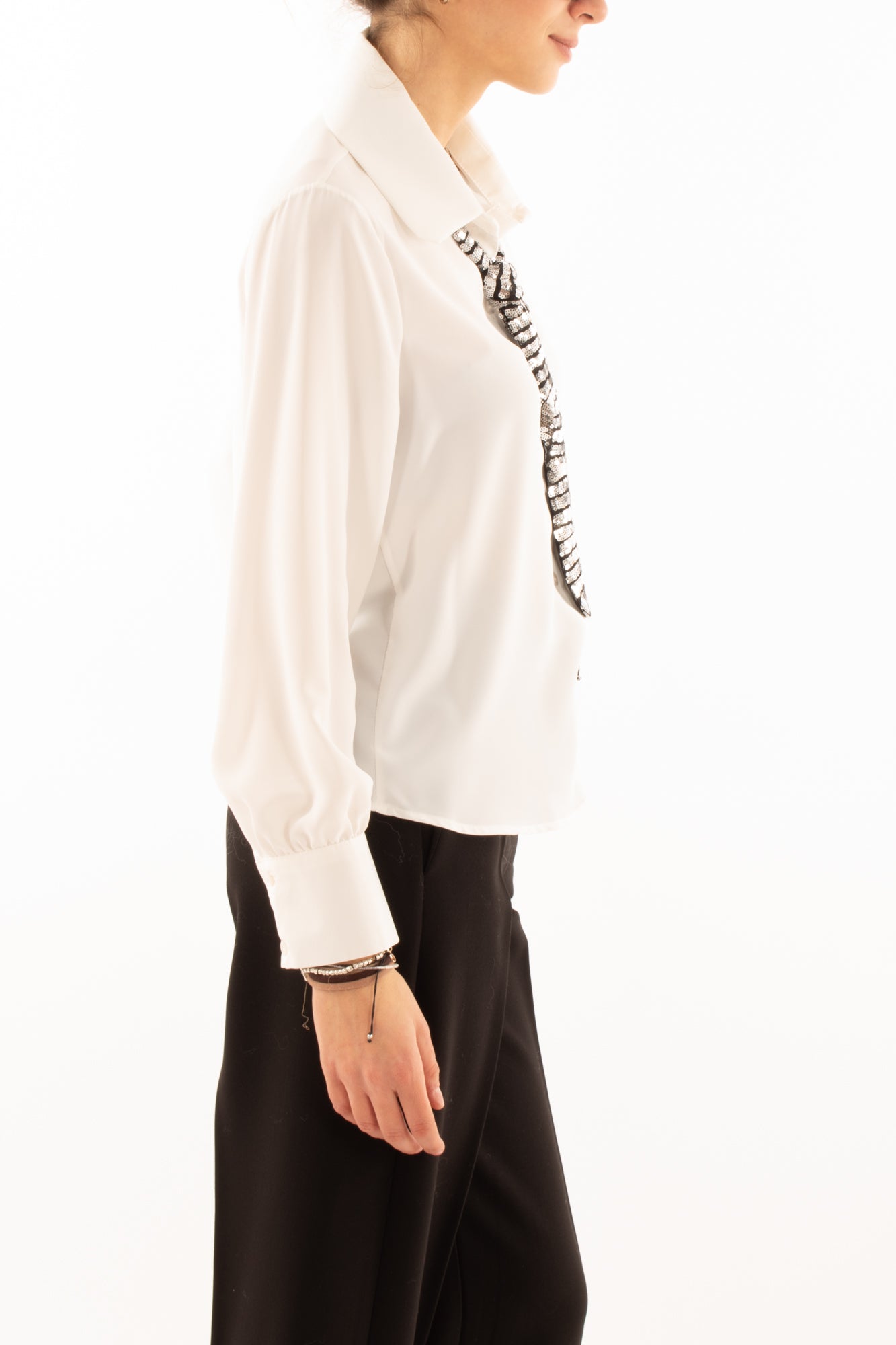 SUSY MIX Camicia con cravatta Susy mix - Bianco Bianco