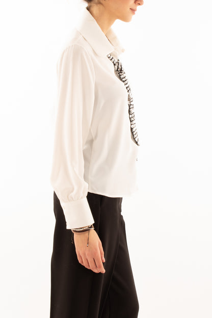 SUSY MIX Camicia con cravatta Susy mix - Bianco Bianco