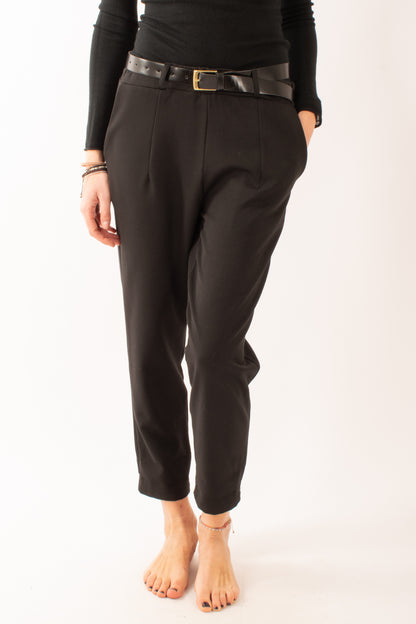 Pantalone con risvolto Susy mix - Nero