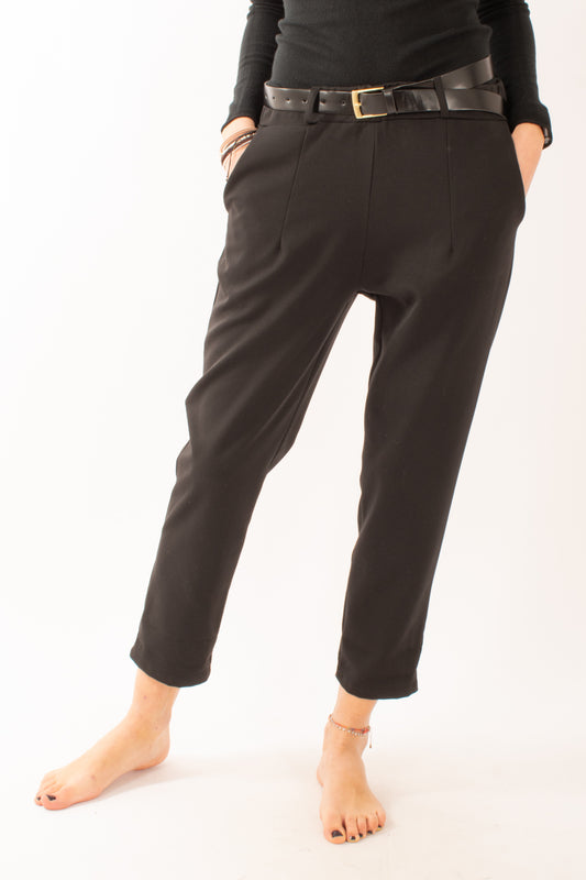 Pantalone con risvolto Susy mix - Nero