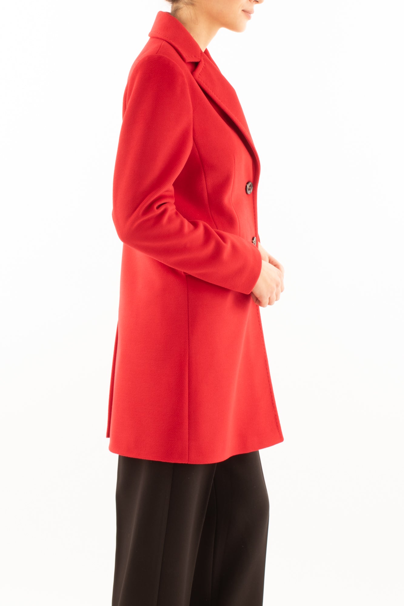 Cappotto monopetto Susy mix - Rosso