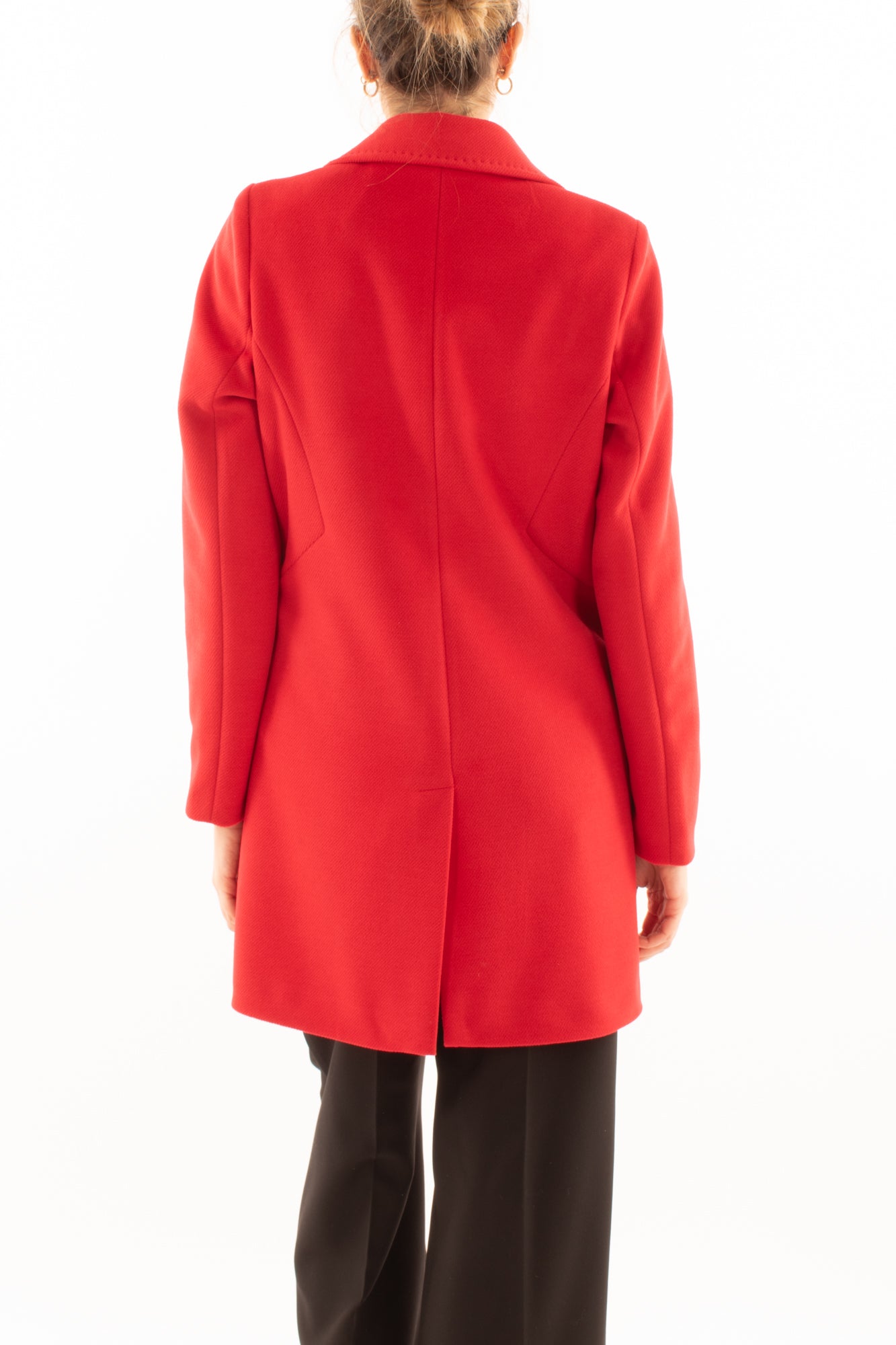 Cappotto monopetto Susy mix - Rosso