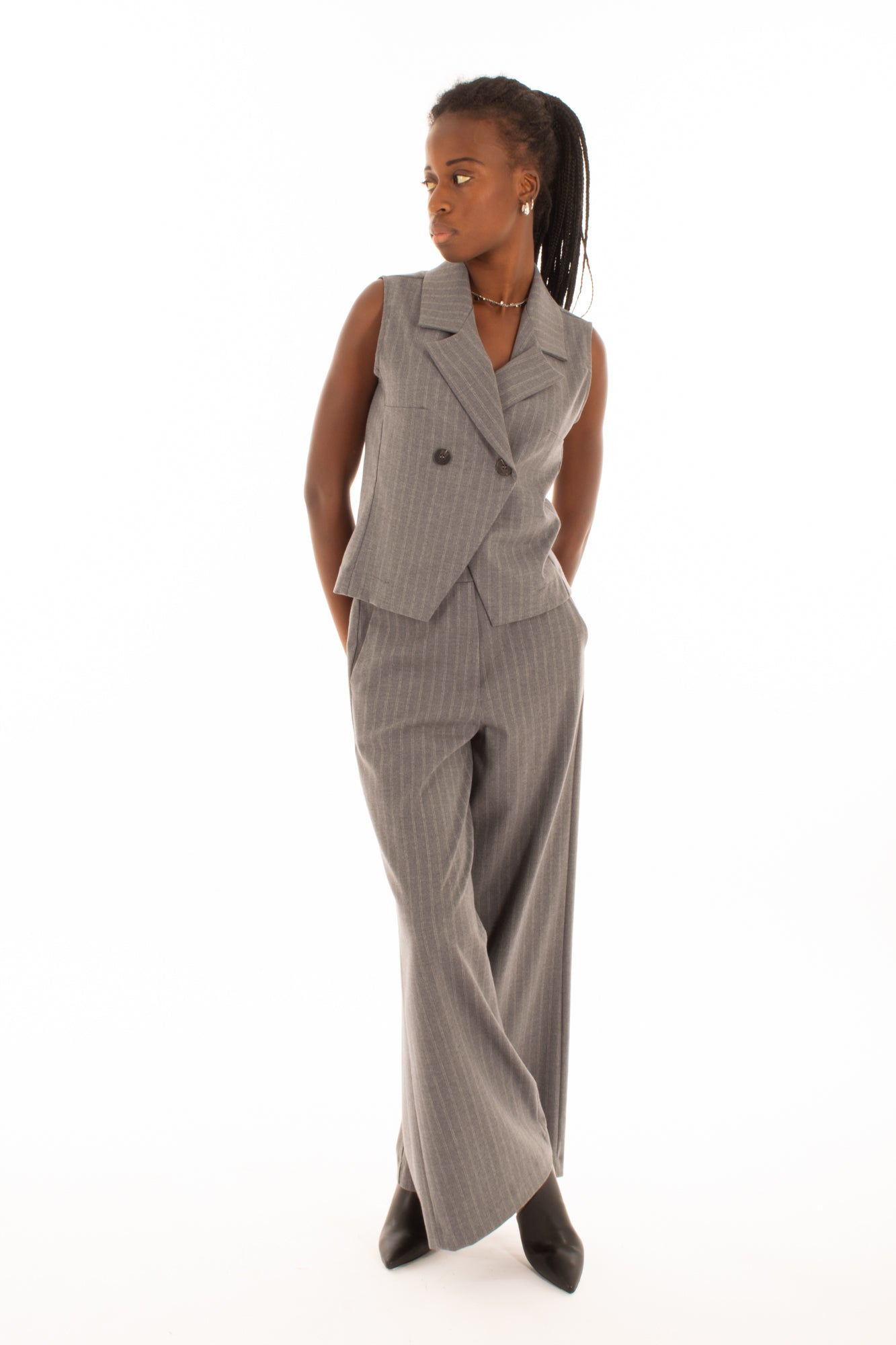 SUSY MIX Susy mix Pantalone a palazzo Articolo sm1065g Grigio