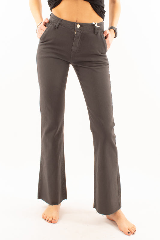 Jeans a palazzo Susy mix - Grigio