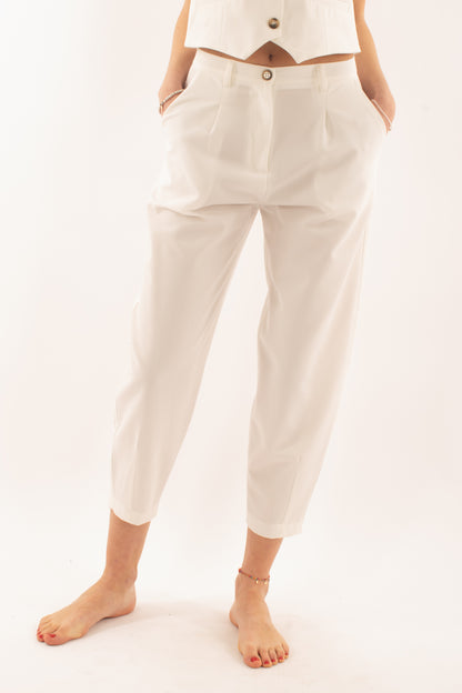 DIXIE Pantalone largo da Donna Dixie - Bianco Bianco