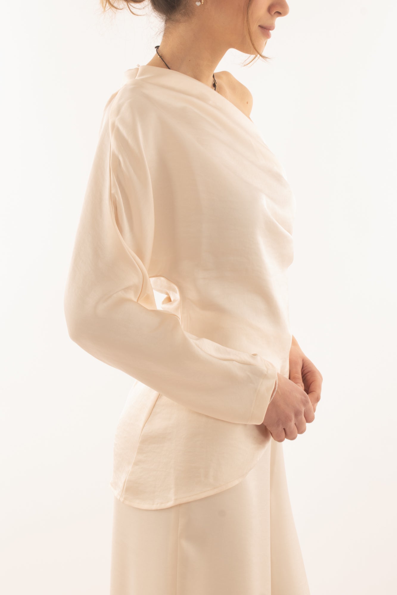 Maglia monospalla da Donna Eleh - Peach