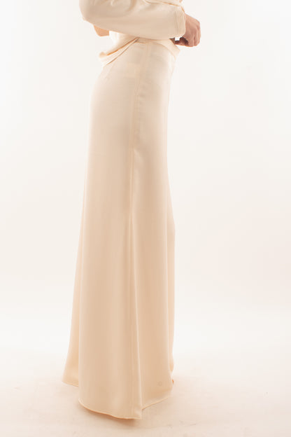 Pantalone a palazzo in satin da Donna Eleh - Peach