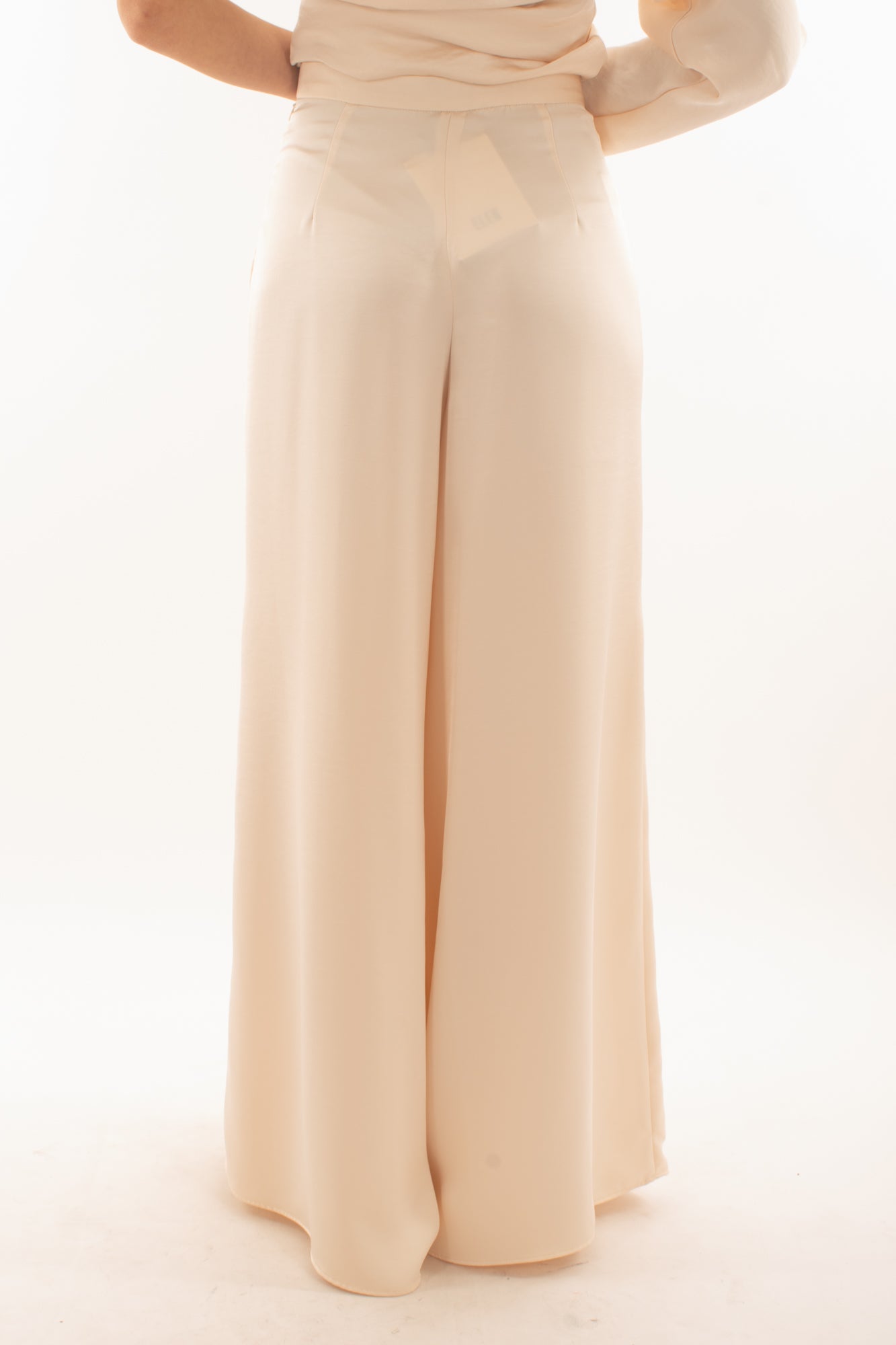 Pantalone a palazzo in satin da Donna Eleh - Peach