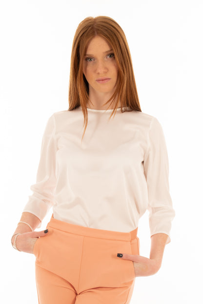 Blusa manica 3/4 da donna Imperial - White