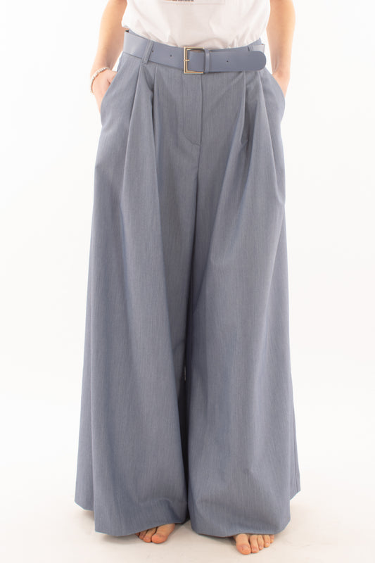 IMPERIAL Pantalone super palazzo da Donna Imperial - Blu denim Denim