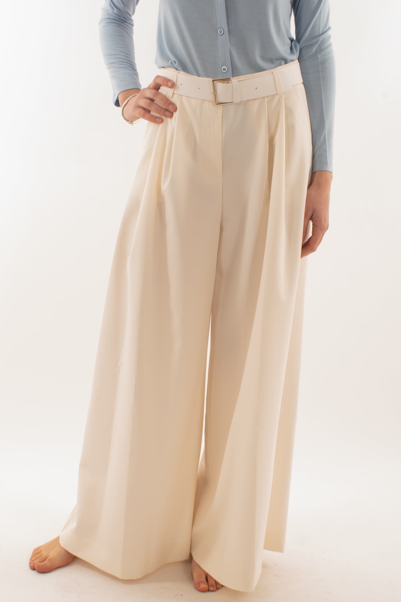 IMPERIAL Pantalone mega palazzo da Donna Imperial - Burro Burro