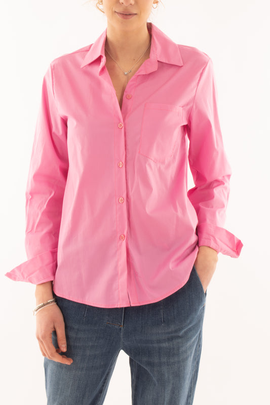 Camicia con taschino da Donna Metoo - Fuxia