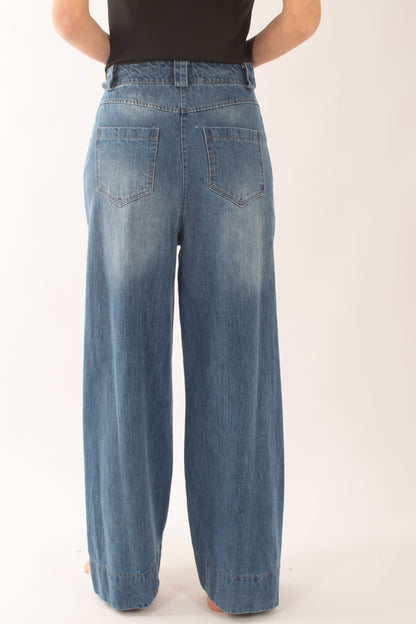 Jeans a palazzo da Donna Motel - Denim