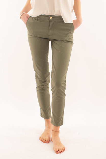 SUSY MIX ELITE Pantalone slim Susy mix elite - Verde militare Verde