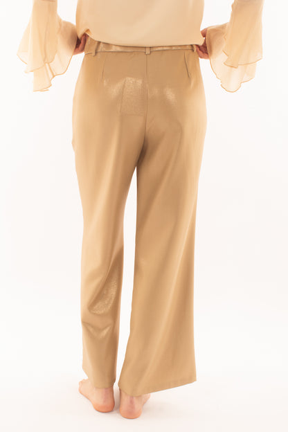 SUSY MIX Pantalone a palazzo con lurex Susy mix - Oro Oro