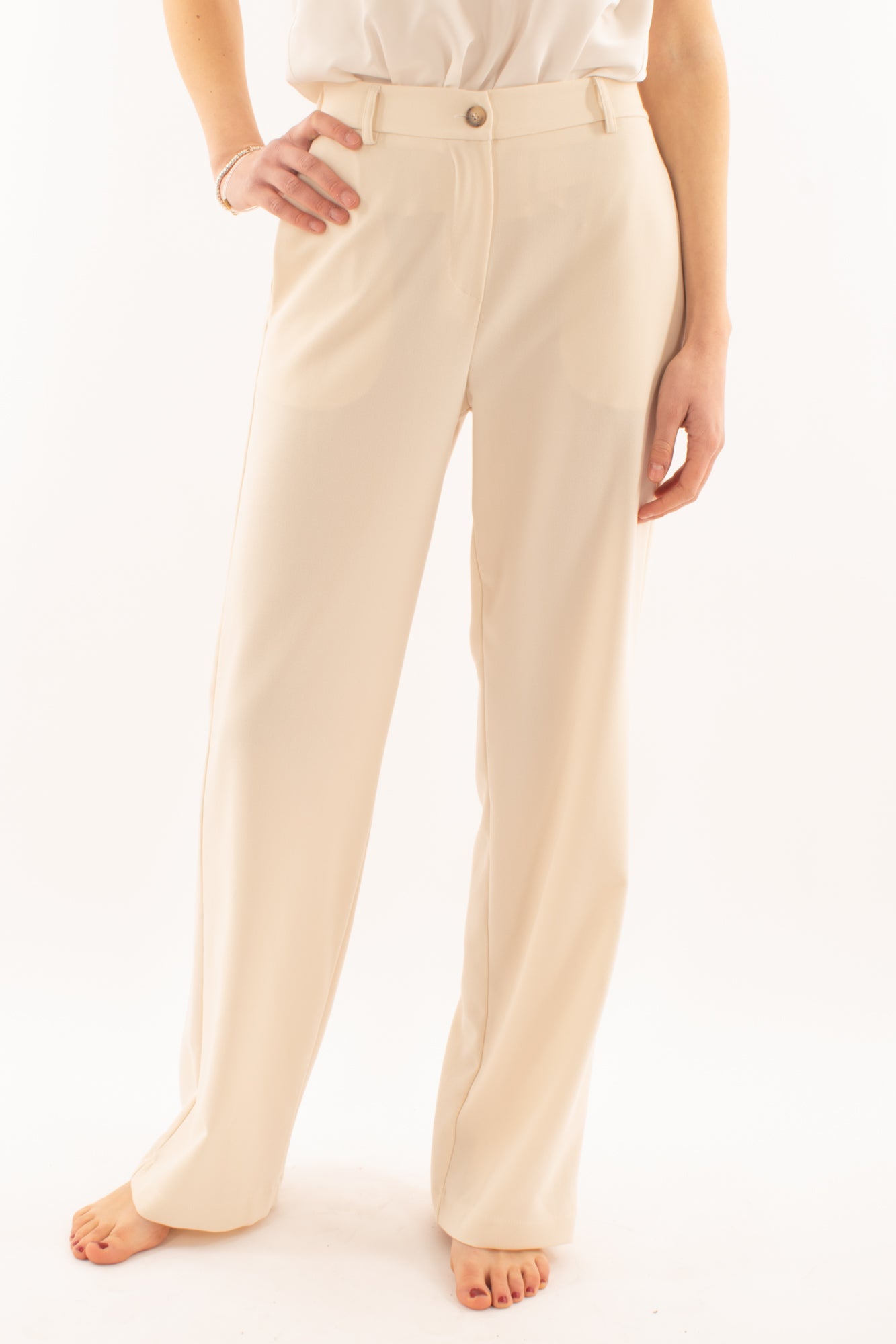 SUSY MIX Pantalone a palazzo da Donna Susy mix - Crema Crema